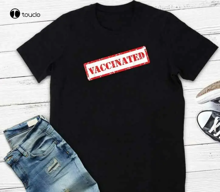 

Vaccinated Certified Approved Style Red Stamp T Shirt Unisex Tee Custom Aldult Teen Unisex Digital Printing Fashion Funny New