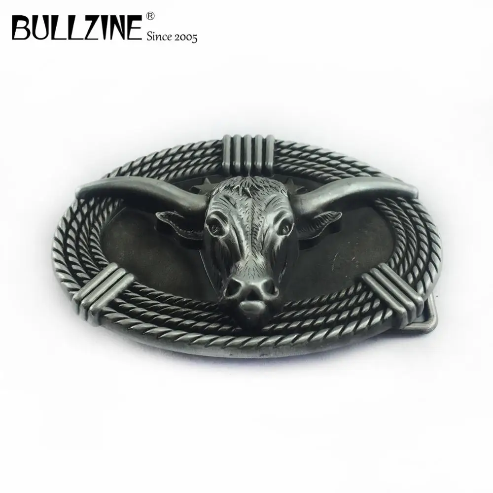 В Bullzine бык пряжки ремня с оловянной отделкой FP-03430 подходит для детей на возраст