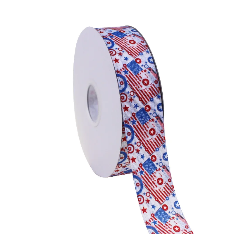 Термотрансферная лента 38 мм с рисунком по случаю Дня независимости Америки 50