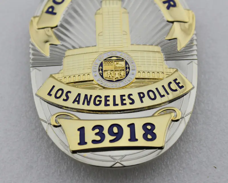 Полицейский LAPD LOS ANGELES POLICE 13918 Реплика ТВ/кино реквизит значок с зажимом для ремня