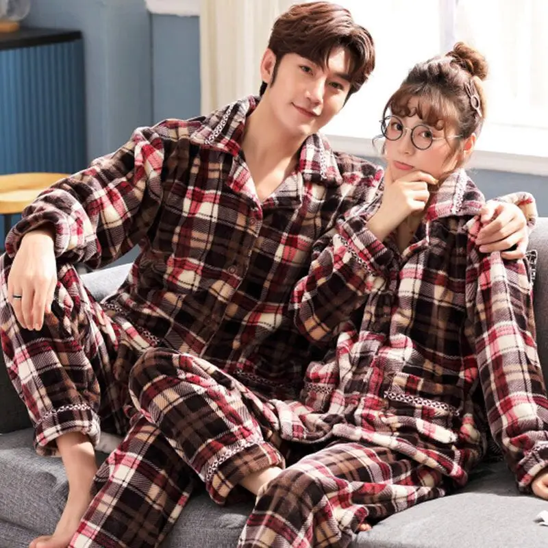 Большие размеры L-6XL, 7XL, 8XL, зимние женские плотные фланелевые комплекты для сна, женские Лоскутные коралловые флисовые мужские большие пижамы, теплые комплекты, 24 цвета