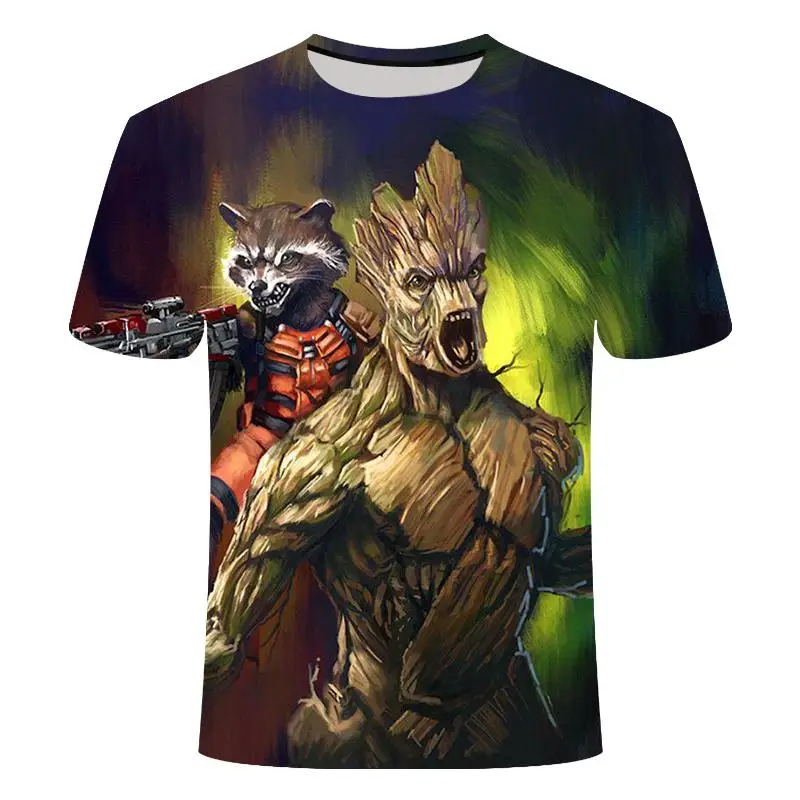 

2020 new galaxy guards funny anime 3d printing oversized men's t-shirt hip hop short sleeve round neck summer men's t-shirt top
