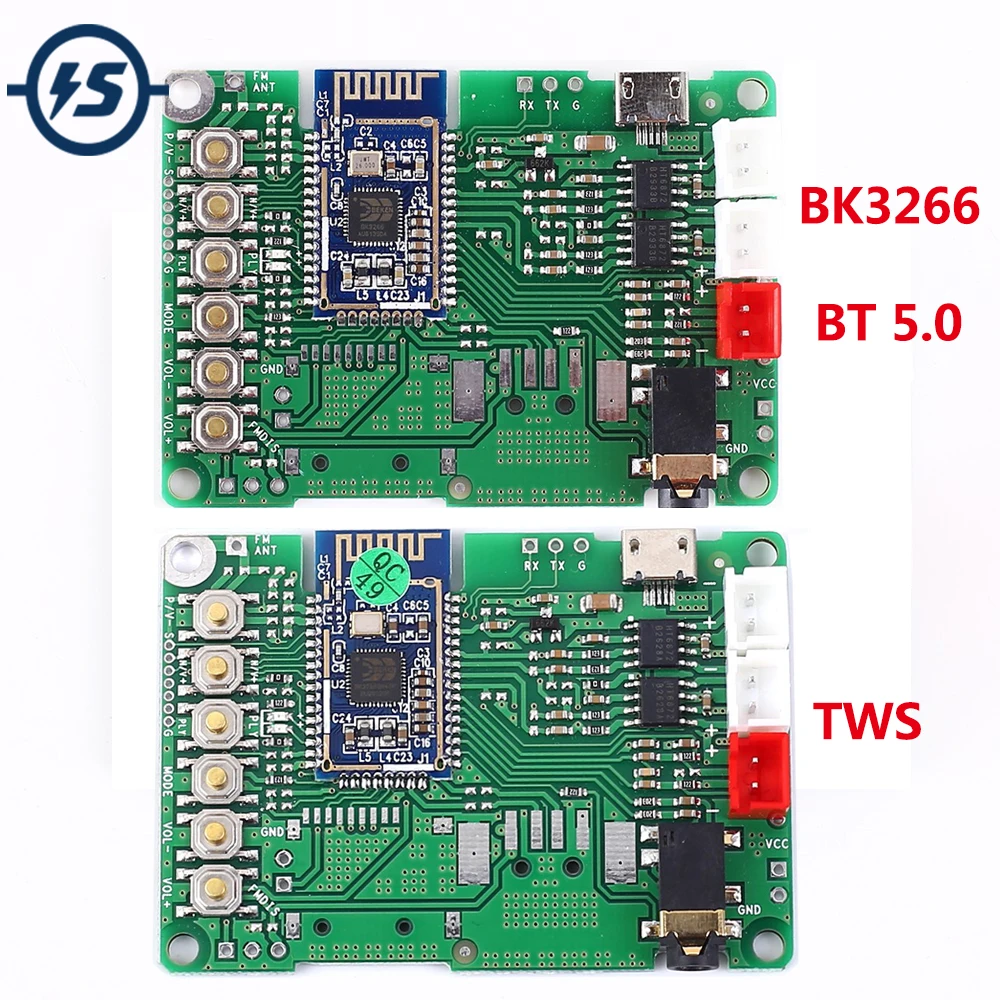 DC 5V BK3266 стерео передатчик приемник модуль TWS беспроводной Bluetooth 5 0 Плата усилителя