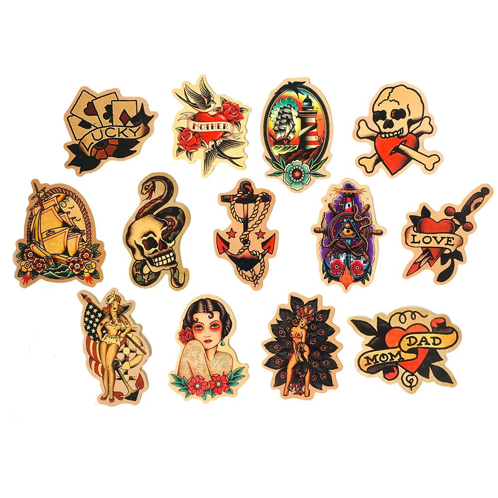 Pegatinas de chica Pin Up Retro para ni&ntilde;os, calcoman&iacute;as de PVC para ordenador port&aacute;til, guitarra, coche, &aacute;lbum de recortes, 10/30/50 Uds.-5