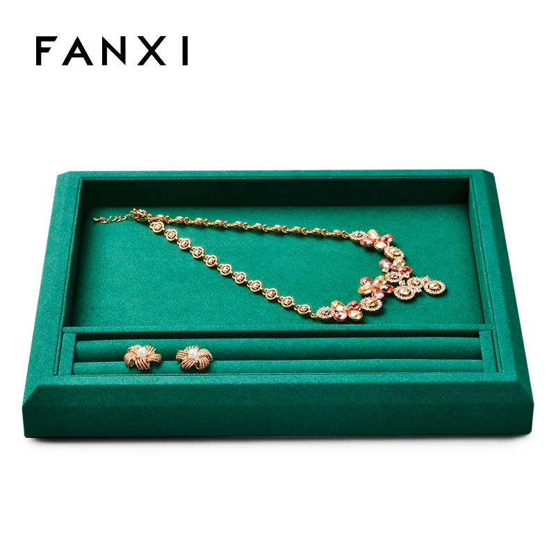 

Поддон для ювелирных изделий FANXI, витрина из микрофибры и кожи, подходит для хранения украшений