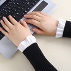 Женский жаккардовый шифоновый свитер с отстегивающимися гофрированными манжетами, декоративные грелки для запястья