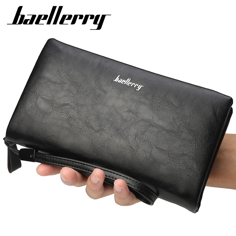 

Мужские кошельки Baellerry, большой кошелек, мужской кошелек для монет, Винтажный Мужской клатч на молнии, бумажники, Длинный кошелек для телефо...