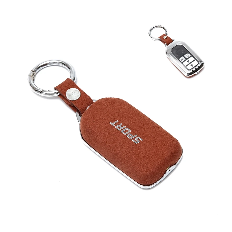 Автомобильный держатель для брелока из натуральной кожи Honda CRV HRV Accord Civic Odyssey Inspire