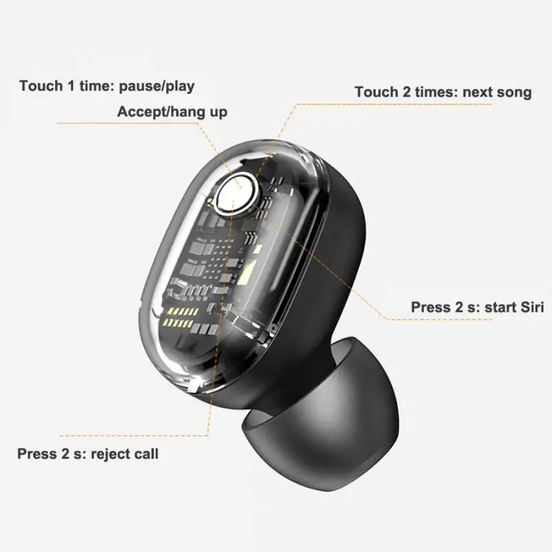 TWS Беспроводные Bluetooth 5 0 наушники-вкладыши наушники со светодиодным дисплеем