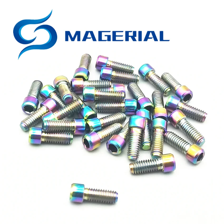 Титановый M4 X 10 13,5 15 20 25 мм шестигранный ключ маленькая головка болт для велосипеда задний/передний переключатель H/L регулировочные винты 4 шт