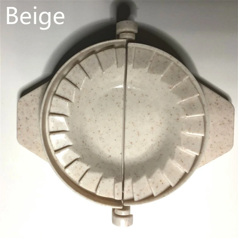 Beige 1 ШТ. Пластиковые DIY Клецки Чайник Плесень Устройство Ручной Тесто Пресс Jiaozi Инструмент Пельмени Равиоли Кондитерские Инструменты Кухонные Принадлежности h5 1 ШТ - Цвет: Beige