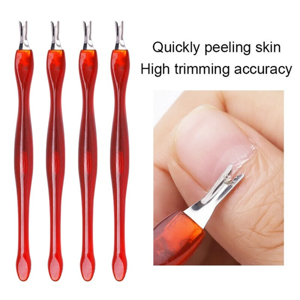

10pc Stainless Steel Cuticle Pusher Nail Art Fork Manicure Tool For Trim Dead Skin Fork Nipper Pusher Trimmer Cuticle Remover