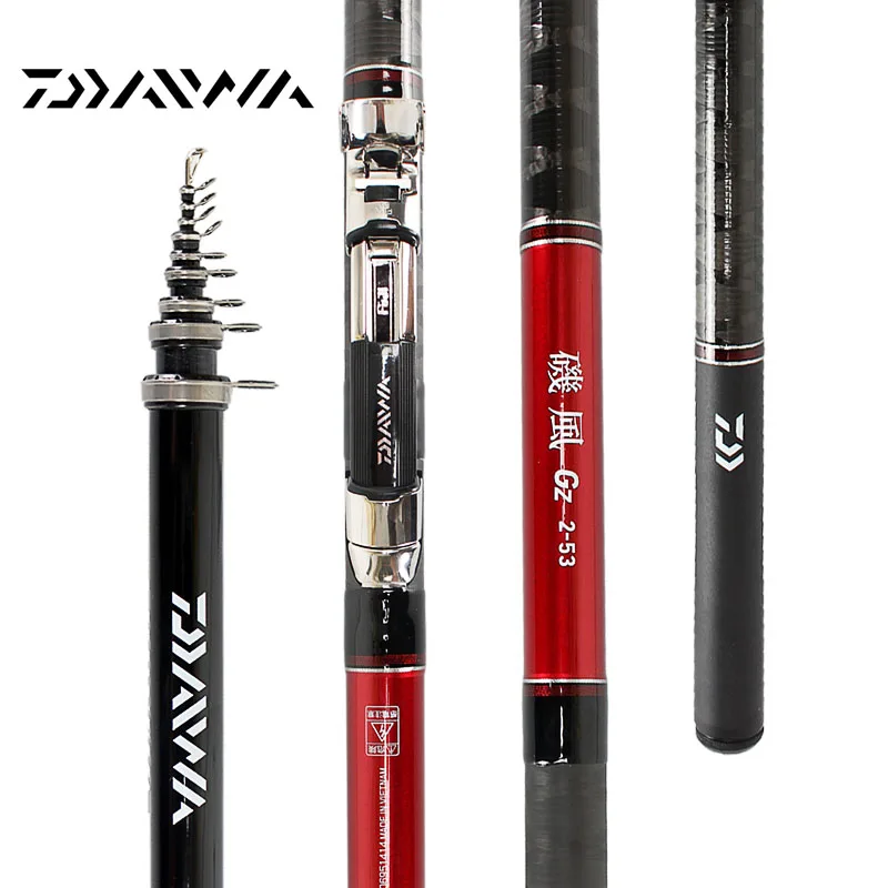 

Original Japan Daiwa 2019 New Gz Fishing Rod 4.5m/5.3m FUJI Sic Guide Rings Fuji Reel Seat Carbon Fiber Body Rock Fishing Rod