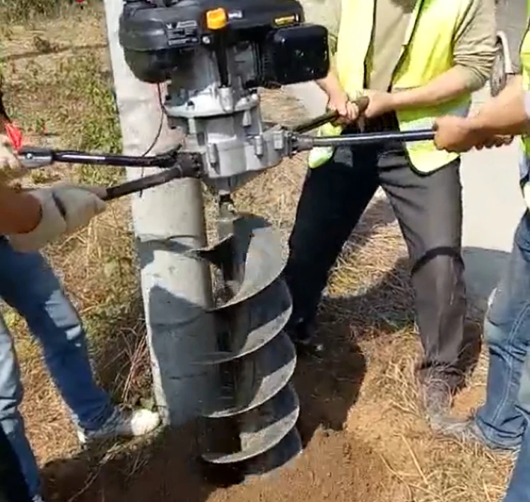 Мощная 4-тактная машина для выкапывания экскаватор дрель высаживания деревьев