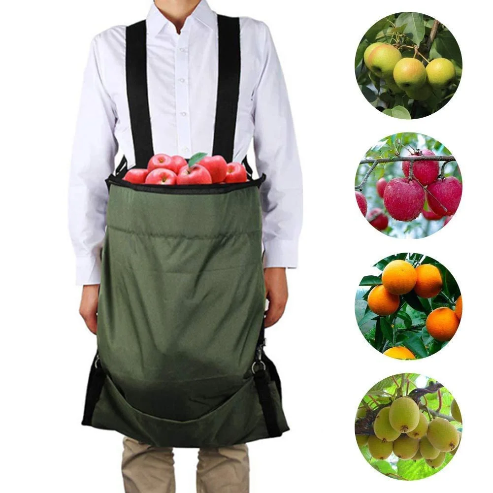 

Harvest Apple Picking Bag - Waterproof Heavy Duty And Adjustable Fruit Storage Apron Pouch for Outdoor Orchard Farm Garden