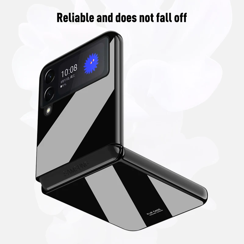 for samsung galaxy z flip 3 case glossy slim hard phone cover uv piano style paint case for galaxy z flip 3 5g free global shipping