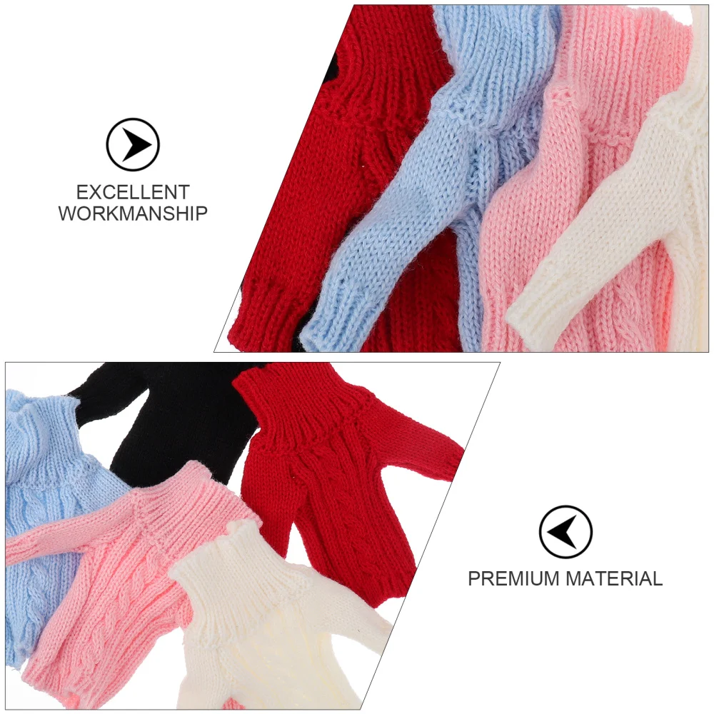 

5pcs Children Doll Clothes Supermodel Doll Knit Sweater Doll Fashion Costume