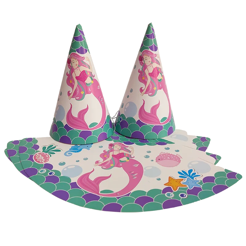 Mermaid Birthday Party Decoration Plate Cup Paper Glasses Happy Disposable Tableware For Kids | Дом и сад