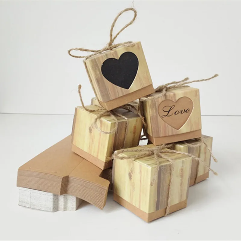 50/100 шт. Подарочная коробка из крафт-бумаги для конфет | Дом и сад