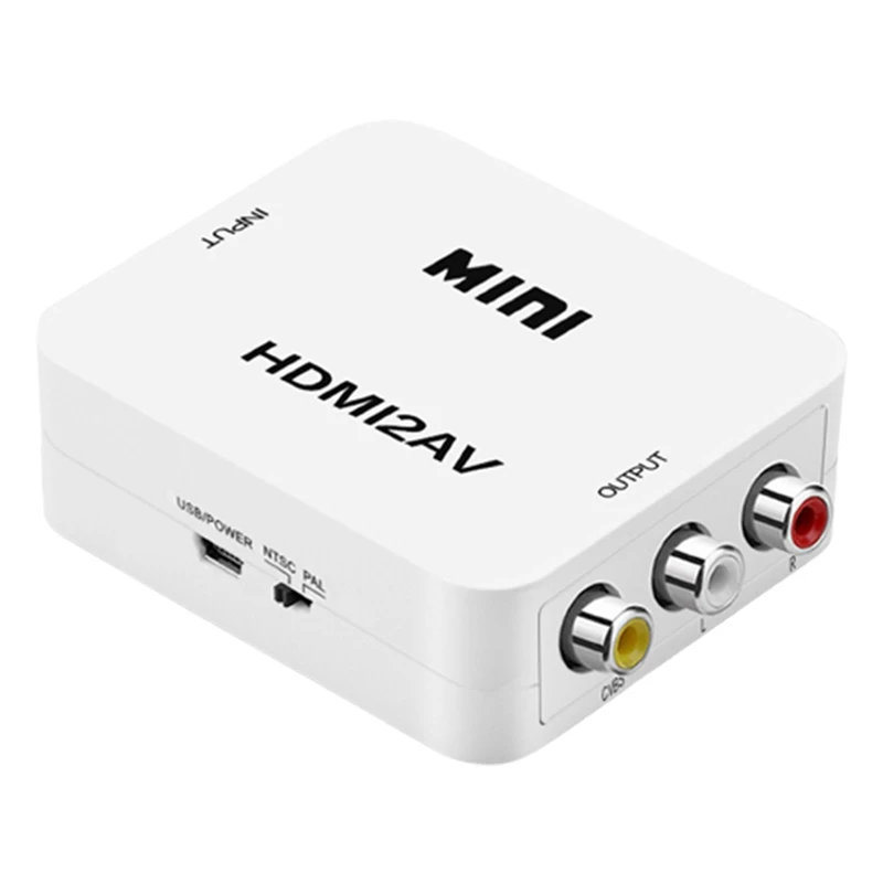 

HDMI TO AV HD Adapter Mini HDMI to AV Switch HDMI To RCA AV Adapter Converter Cable CVBS 3RCA 1080P Composite Video Audio
