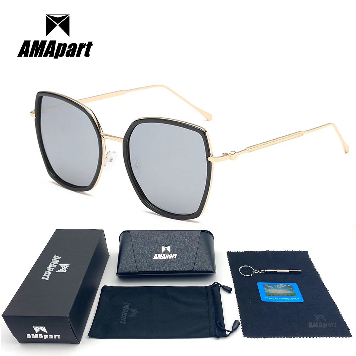 

AMApart High Quality Polarized Sunglasses For Men Women Driving Fishing Sports Outdoors UV400 Protection Anti-Glare
