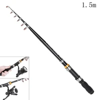 telescopic fishing rods 1 5m mini ultra short telescopic fishing rods glass fiber 7 section portable lure ice fishing pole