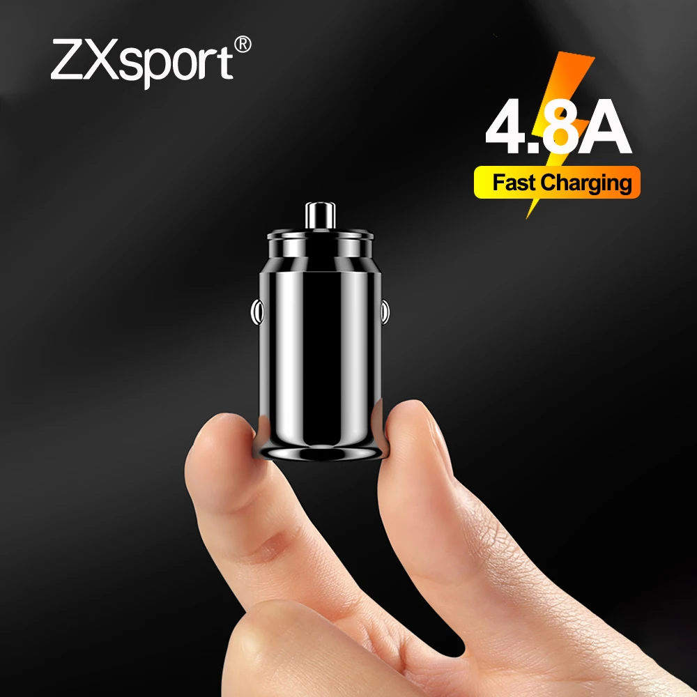 Зарядных порта USB для автомобиля Зарядное устройство 4.8A мини автомобильный