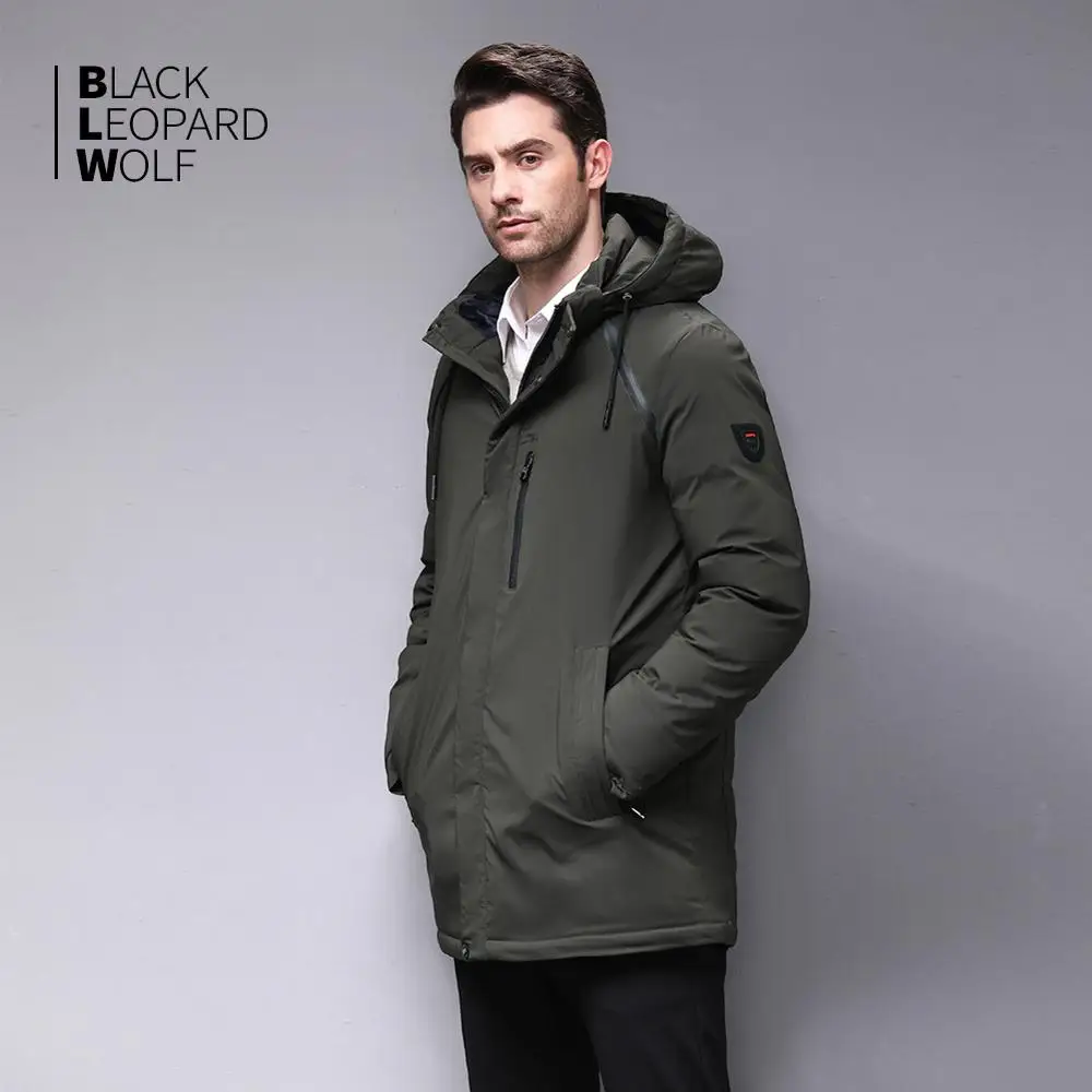 Blackleopardwolf 2019 Зимняя мужская модная куртка толстая парка для мужчин аляска съемная