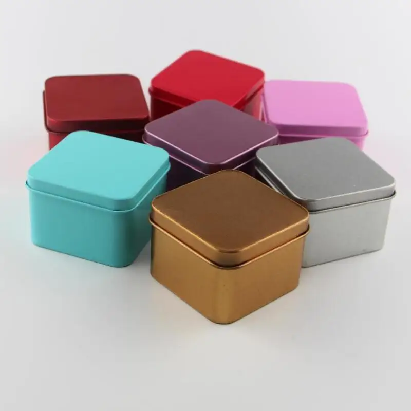 Скидка Свадебный подарочный чехол с квадратным Оловянным покрытием, органайзер для кабеля наушников, контейнер для хранения чайных конфет LX8644