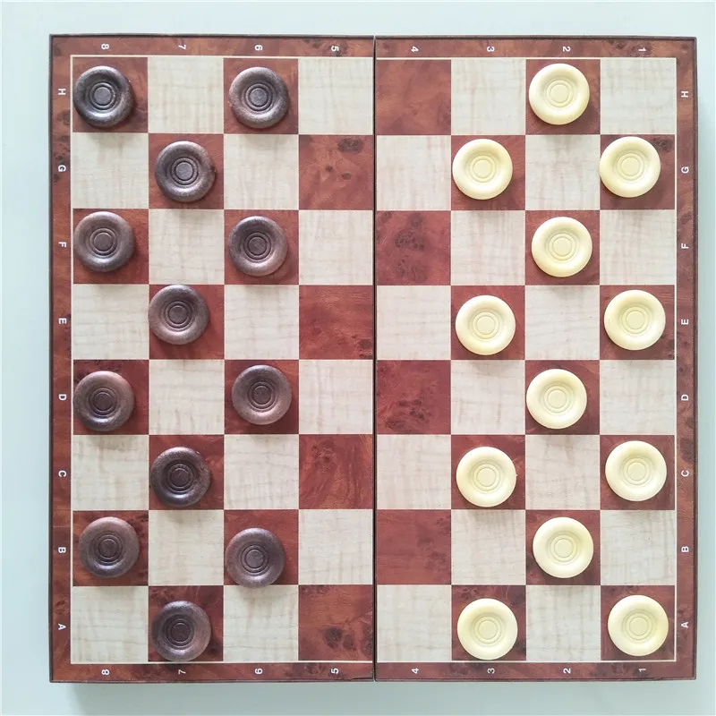 Магнитные деревянные шашки и из ДПК 32 шт./компл. складные настольные игры 31 см