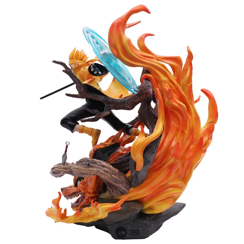 

34cm Anime Figure Narut Shippuden GK Uzumaki Rasengan Battle Action Figure Model Anime Prototype Statue Collectible Toy Gift