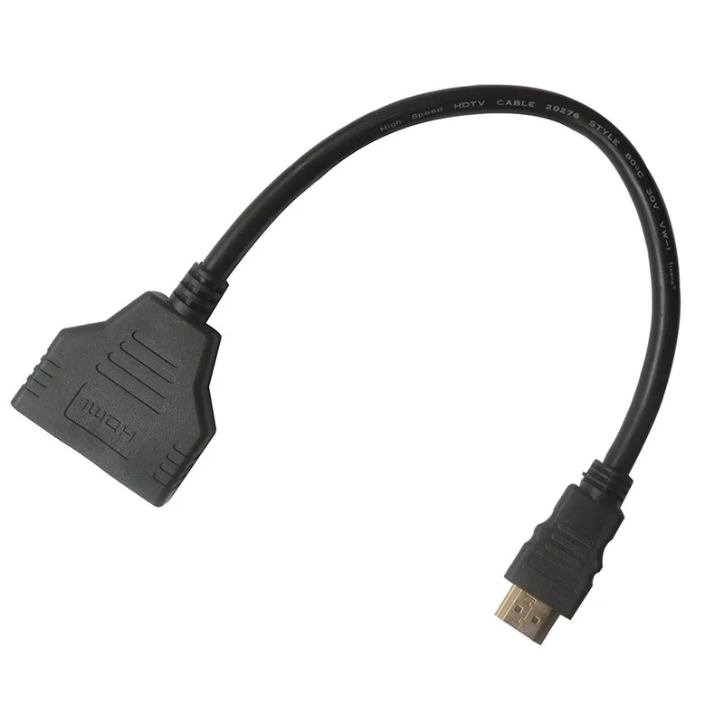

HDMI-совместимый переходник «штырь-гнездо» с 1 на 2 каналами для HDTV, поддержка двух телевизоров одновременно, сигнал 1 на 2 выхода