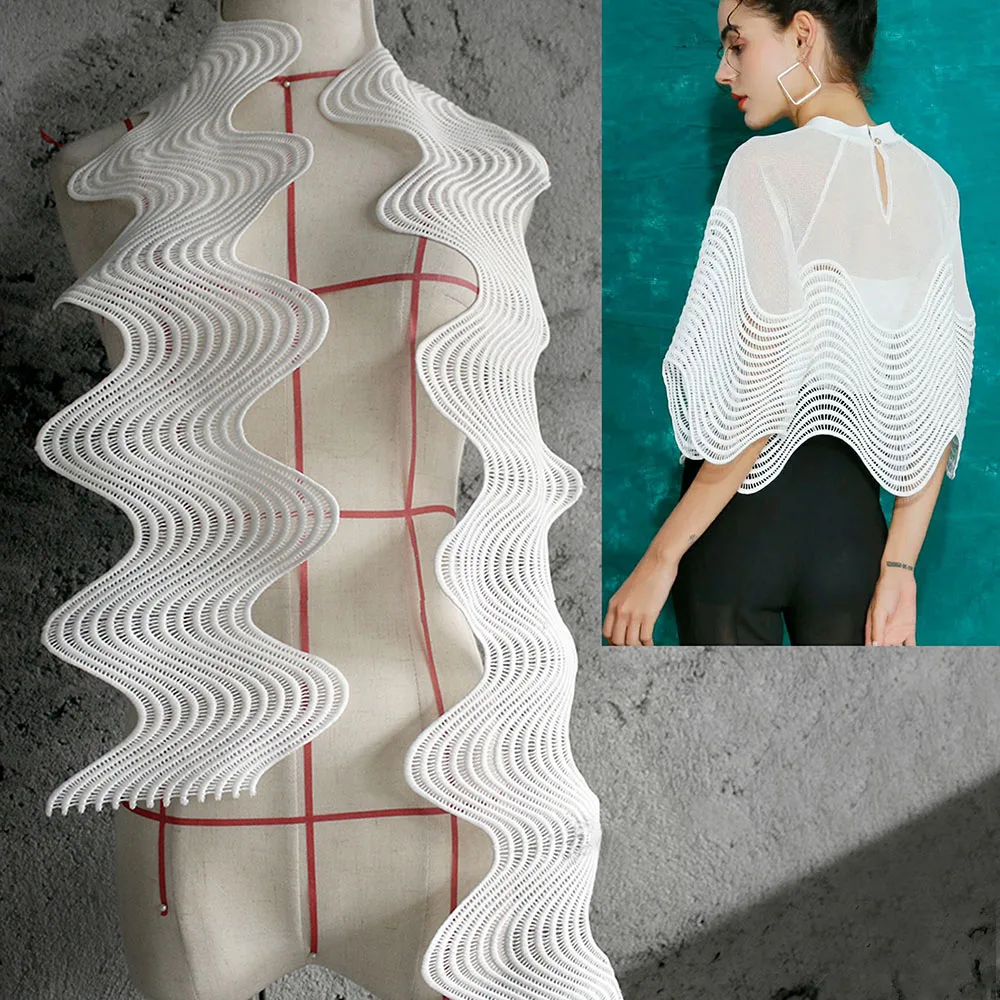 Модная вышитая волной кружевная отделка французская Изысканная лента