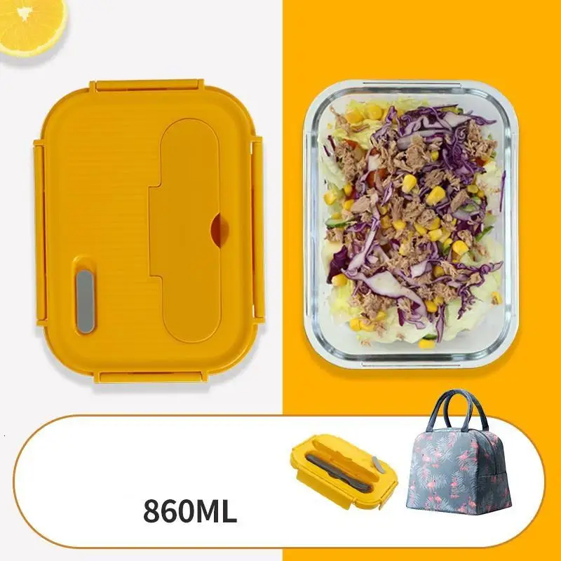 Посуда салат фруктовый суп детский контейнер для еды лапша Ланчбокс стеклянная