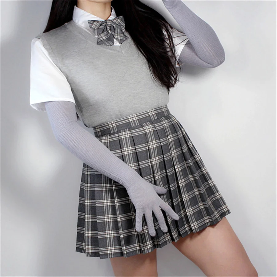 Модные длинные шерстяные перчатки 55 см вязаные пять пальцев высокая