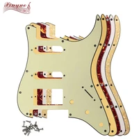 xinyue guitar parts for us 11 screw holes with floyd rose tremolo brige st hss paf strat guitar pickguard multiple colors