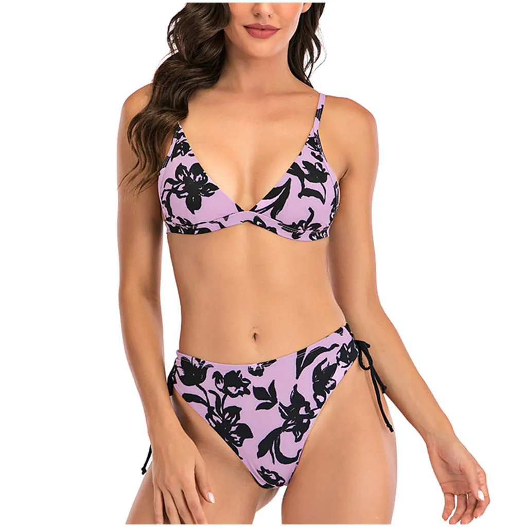 Женский купальник LIVA бикини с высокой талией Быстросохнущий вертикальными