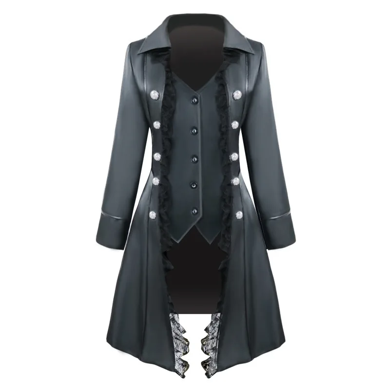 Женский винтажный пиджак-фрак Edwardian в стиле стимпанк готика викторианская