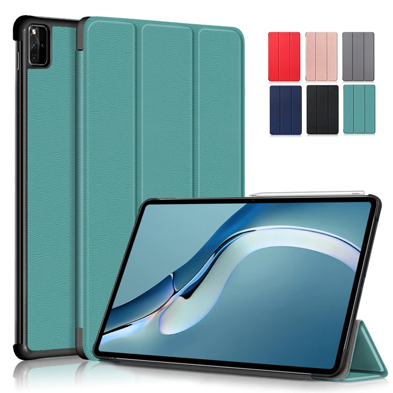 

Solid Color case For Huawei MatePad Pro 12.6 inch 2021 WGR-W09 WGR-W19 WGR-AN19 Slim Magnetic Folding Stand PU leather Cover