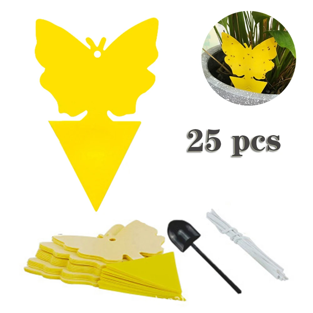 5 шт. двухсторонний клей для наклеек клейкие ловушки желтая клейкая ловушка