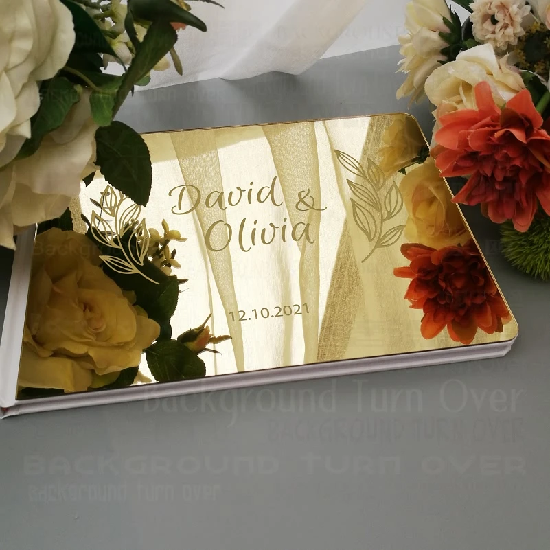 Гостевая книга Свадебные персонализированные вечерние белые выгравировать