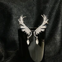 ins style angel wing super flash earring european and american trend ear bone earrings wings