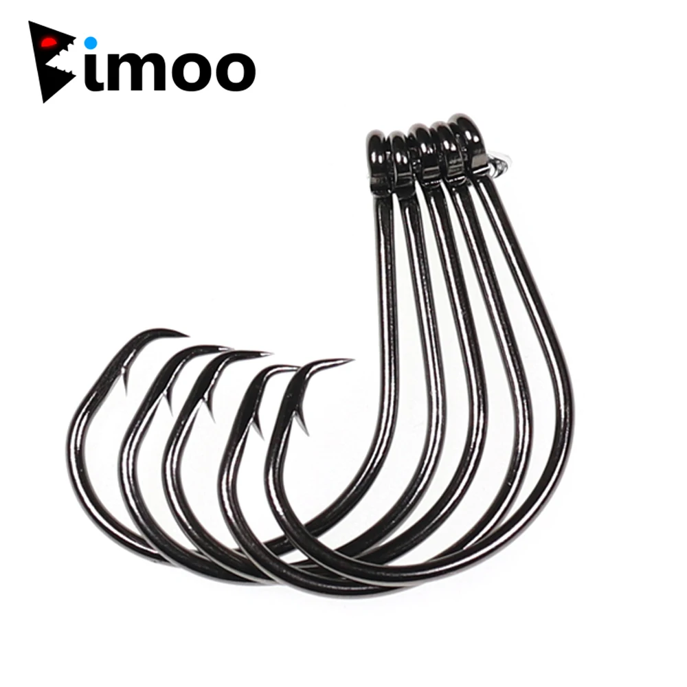 Bimoo 8/0 14/0 толстая проволока для морской рыбалки круглый крючок из