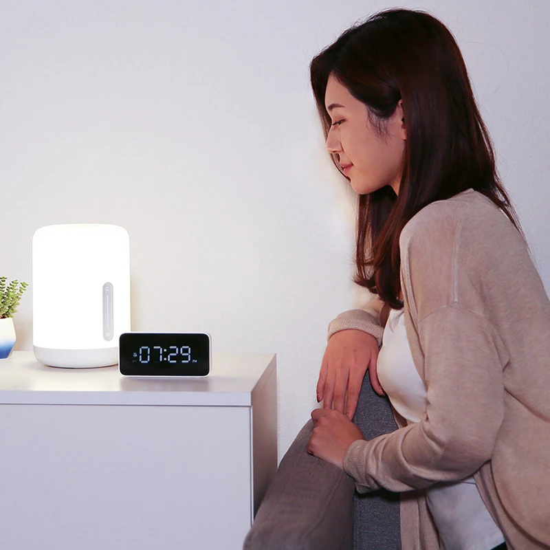 

Xiaomi Mijia Bedside Lamp 2 Smart Light voice control touch switch Mi home app Led bulb For Apple Homekit Siri & xiaoai clock