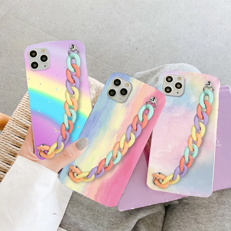 Для Xiaomi Redmi Mi 11 10T Note 10S 10 9T 9S 9C 9 8T 8 7 5 POCO X3 F3 11i 11x Pro Max Lite красочные радужные чехлы для