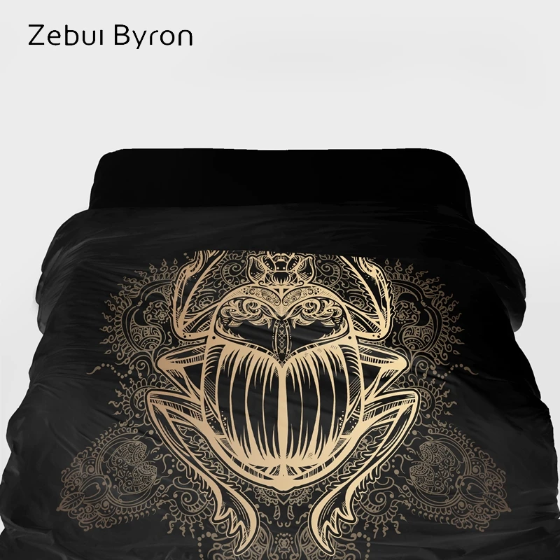 ????? 3D 布団カバー王/女王/カスタムサイズ、毛布/布団カバー 220/240 、 90/150 のためのベッド、寝具絶妙なゴールデンクレーン