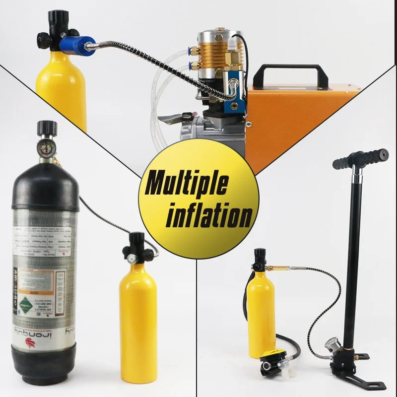 Портативный баллон для подводного плавания PCP 4500psi кислородный с обычным