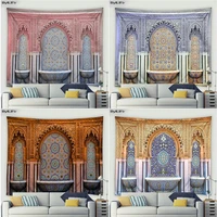 moroccan islamic retro geometric pattern tapestry color print wall hanging living room bedroom wall art home decor tapestries