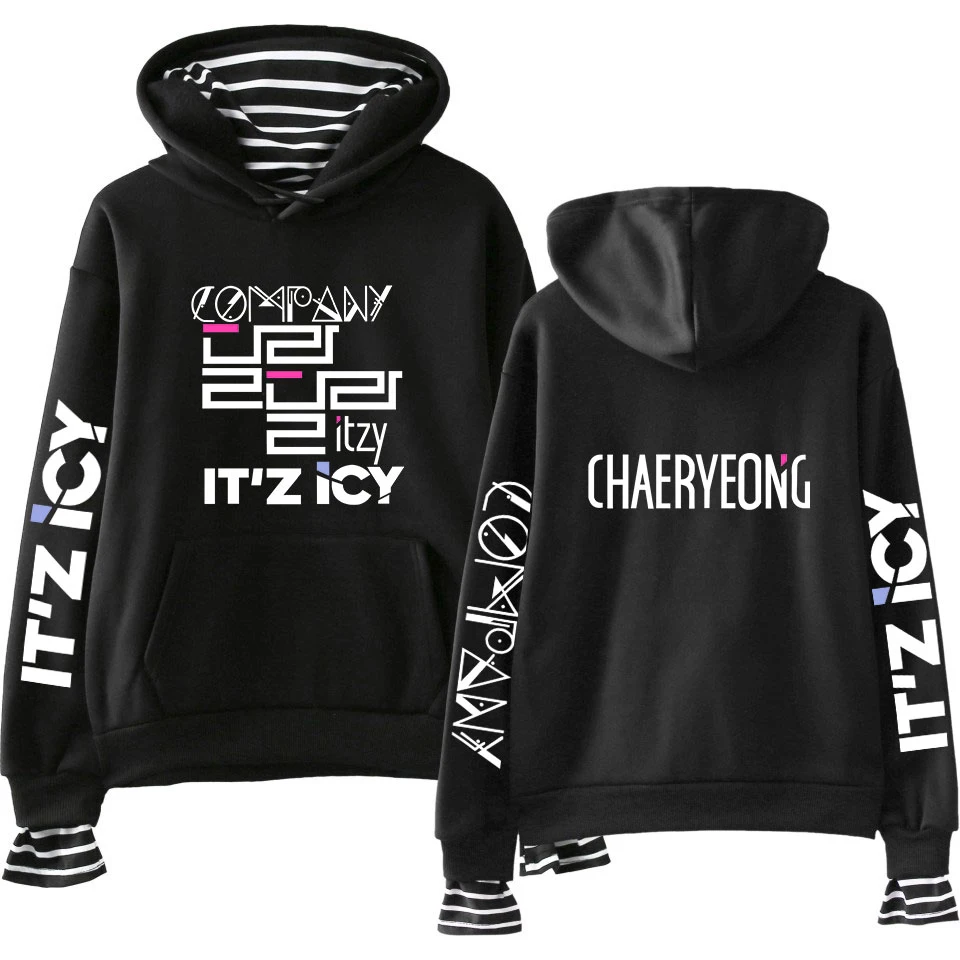 Толстовки ITZY с капюшоном Kpop из полиэстера водолазка толстовка большого размера