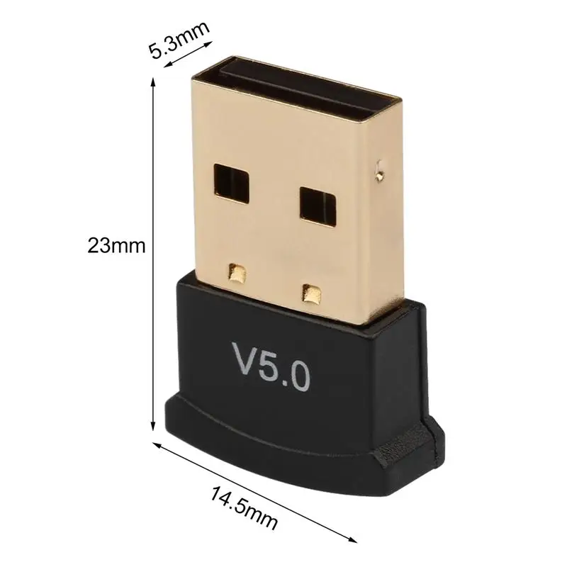 

USB Bluetooth 5.0 Wireless Audio Music Stereo Adapter Dongle Receiver For PC